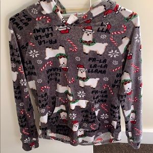 No Boundaries Christmas Llama Hoodie